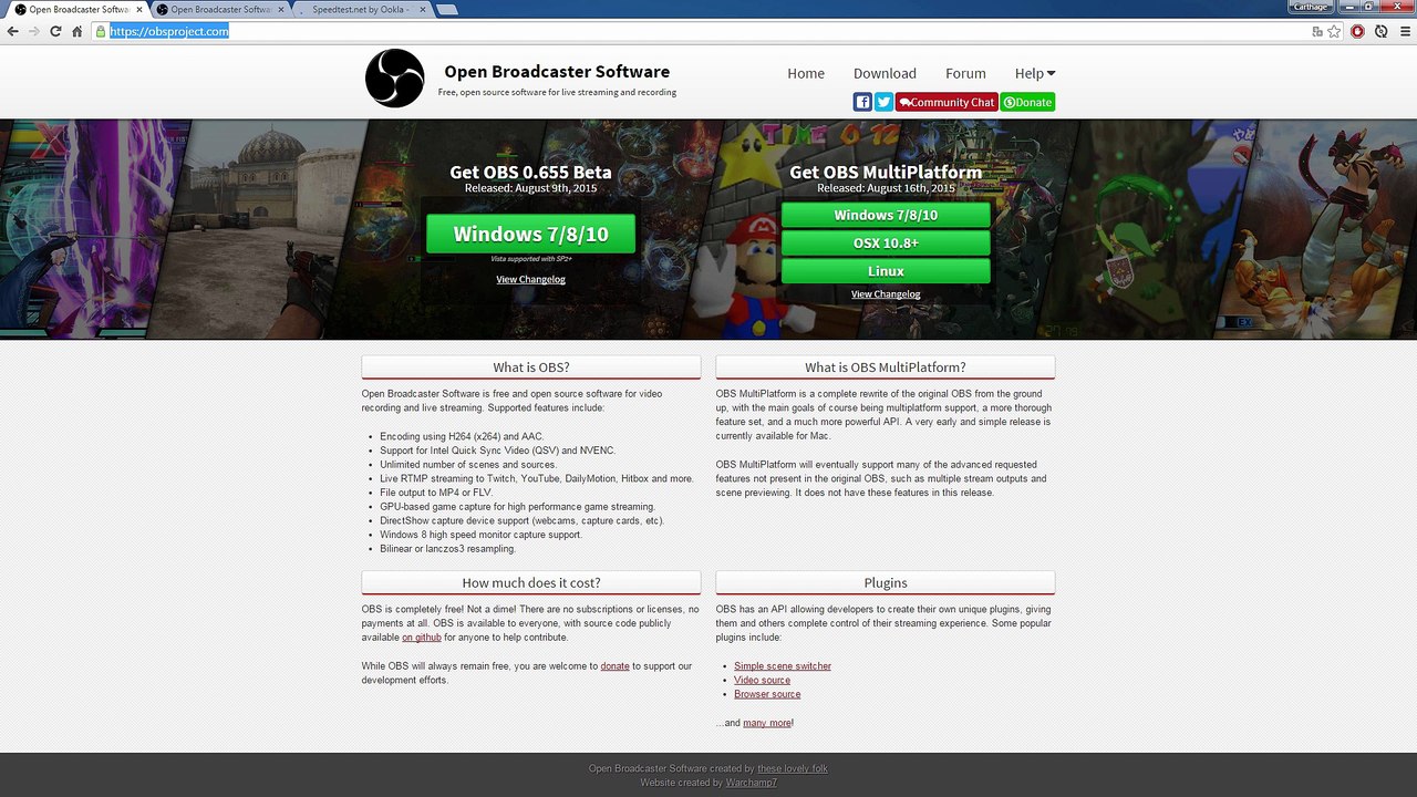 Open Broadcaster Software : Installation et configuration