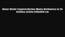 Natur Wolle Teppich Berber Malta Wollweiss in 24 Größen Größe240x360 cm