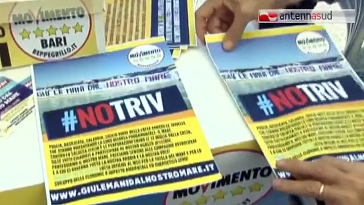Servizio Tg Antenna sud m5s contro le trivellazioni