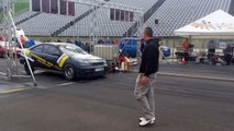 Opel corsa 750 Hp VS hayabusa gokart 1/4 mile drag race