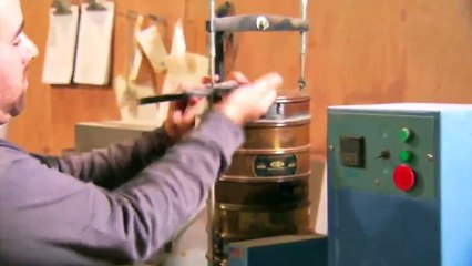 16 Labo géotechnique, analyse de la granulométrie