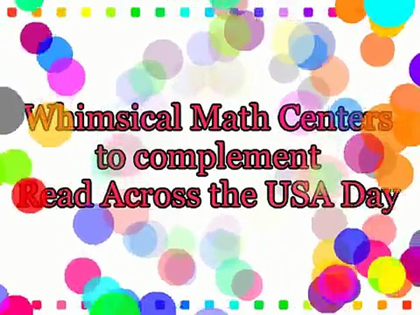 Whimsical Math Centers