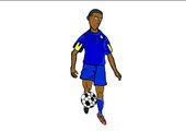 Flash Animation-Footballer(soccer Player) Juggling Football