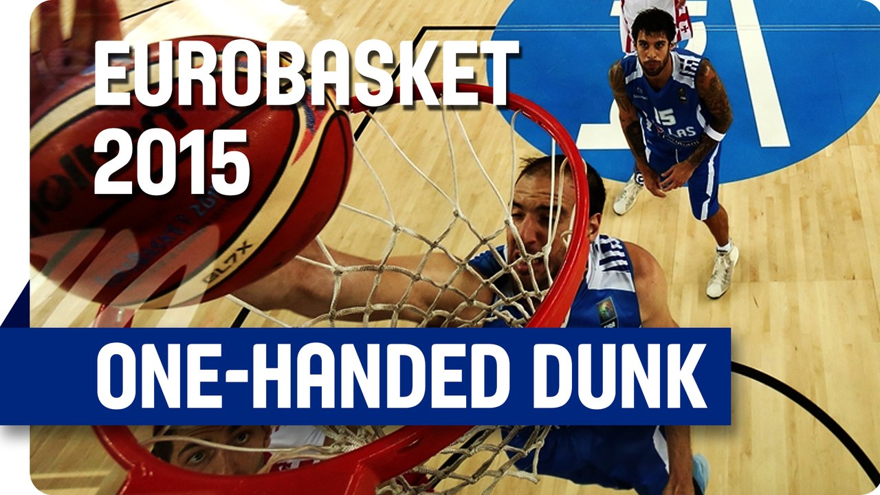 Kostas Koufo Stuffs it One-Handed - EuroBasket 2015