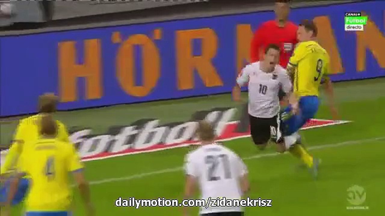 0-1 David Alaba Penalty Goal _ Sweden v. Austria _ Euro 2016 Qualifiers 08.09.2015
