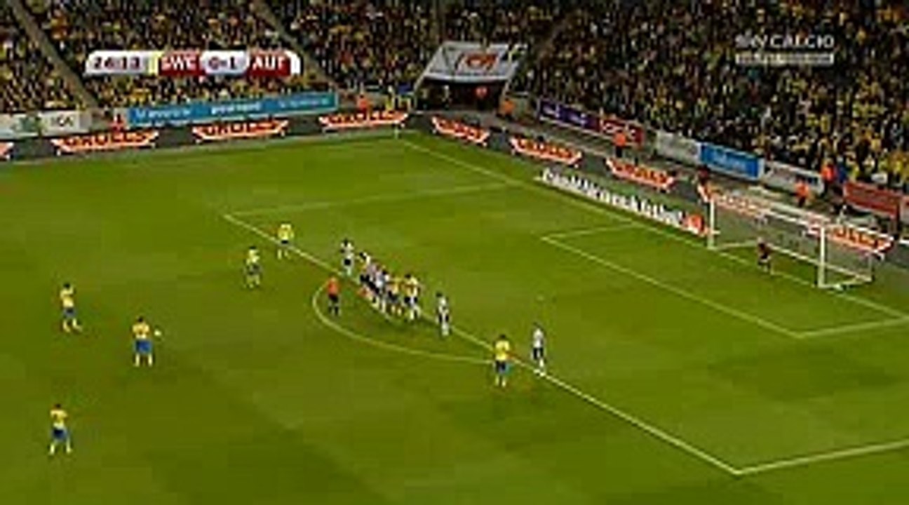 Zlatan Ibrahimovic Fantastic Free kick Sweden 0-1 Austria 08.09.2015