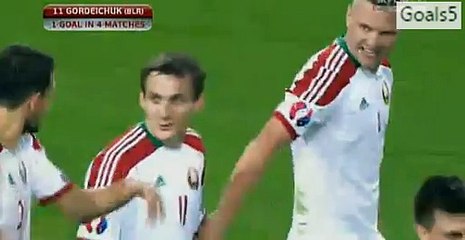 Mikhail Gordeychuk Goal Belarus 1 - 0 Luxembourg EURO Qualifications 8-9-2015