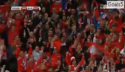 Martin Harnik Fantastic Goal - Sweden 0-2 Austria - 08.09.2015