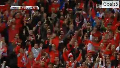 Martin Harnik Goal Sweden 0 - 2 Austria EURO Qualifications 8-9-2015