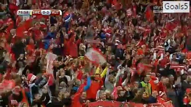 Marc Janko Goal Sweden 0 - 3 Austria EURO Qualifications 8-9-2015