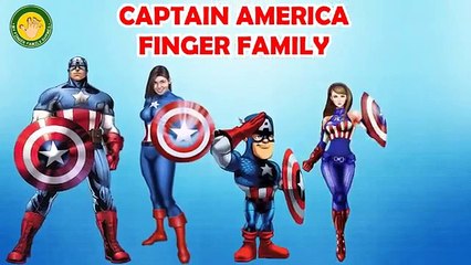 CAPTAIN AMERICA Finger Family Nursery Rhyme | MY FINGER FAMILY RHYMES
