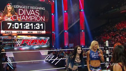 Charlotte crashes Team Bella's party with some stunning  news- Raw, September 7, 2015