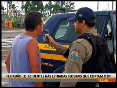 FERIADÃO: 31 ACIDENTES NAS ESTRADAS FEDERAIS QUE CORTAM O DF