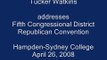 Tucker Watkins Addresses Fifth District Republicans