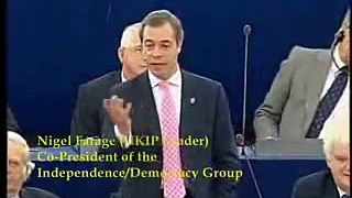 UKIP Nigel Farage on the Euro - Jan 2009 European Parliament