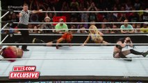 Sasha Banks reacts to her victory over Paige- Raw Fallout, September 7, 2015