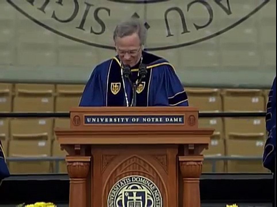 Notre Dame Commencement 2015: Fr. Jenkins' Charge