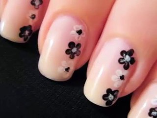 Nail art for begginers:How to make flowers on nails