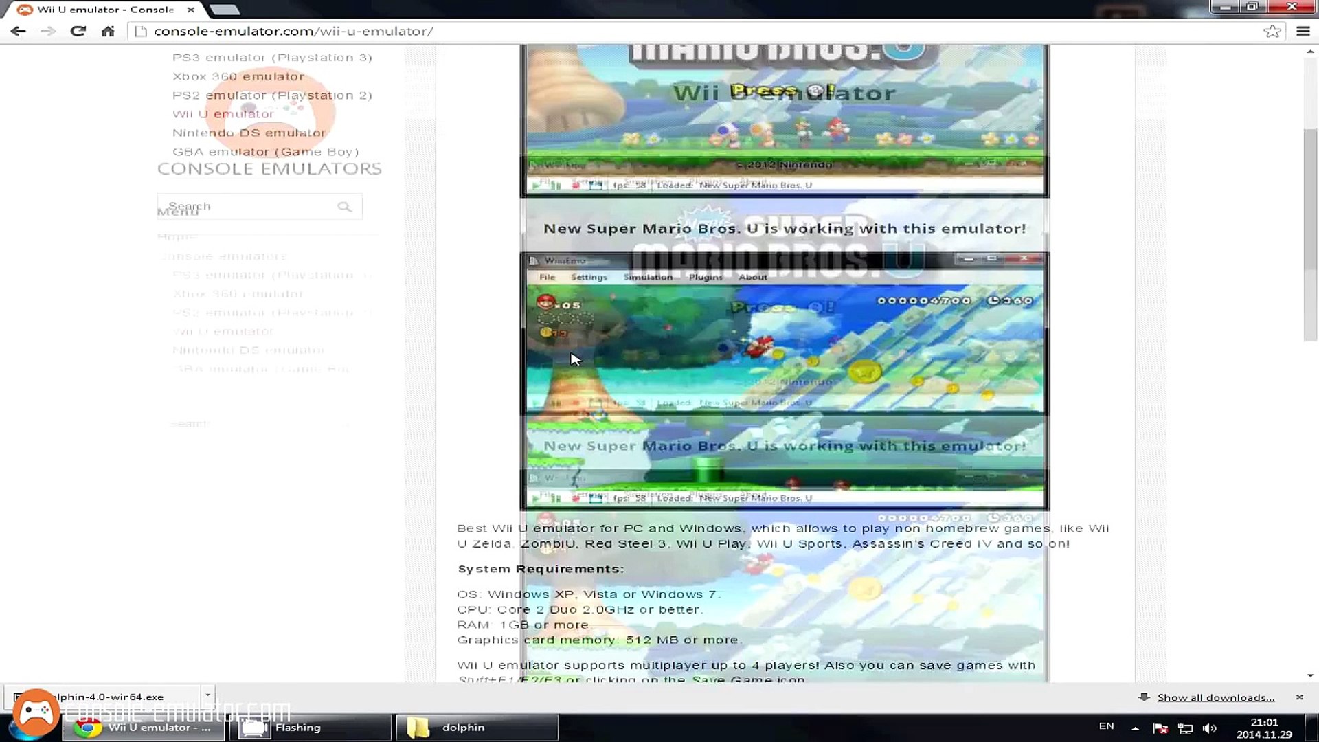 Wii U Emulator for Windows Mac OS X PC January 2015