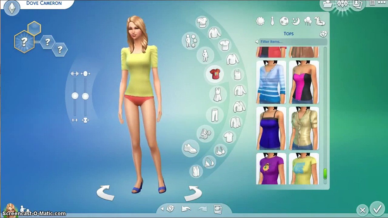 Sims 4 C.A.S. Liv and maddie's Dove Cameron.