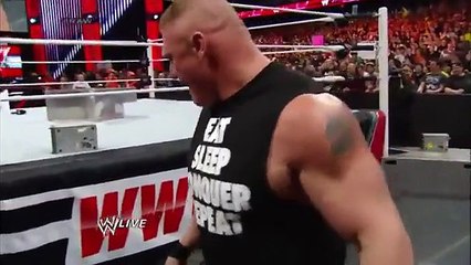 Brock Lesnar brawls with Mark Henry_ Raw, March 3, 2014 WWE Wrestling