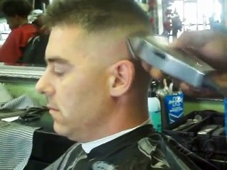 Flat Top Skin Fade Haircut, Military Cut Part 1 of 2