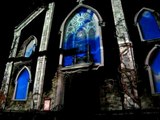 3D building projection, Old St. Patricks cathedral, festival of ideas nyc, mulberry st!