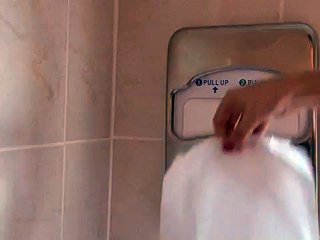 WATCH THIS AMAZING SHORT CLIP OF DISPOSABLE PAPER TOILET SEAT COVERS!