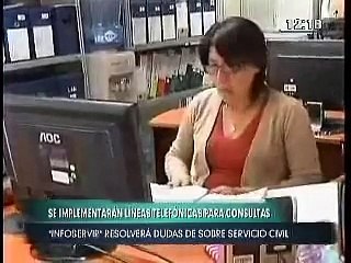Infoservir atenderá consultas sobre ley del Servicio Civil. (Canal 7)