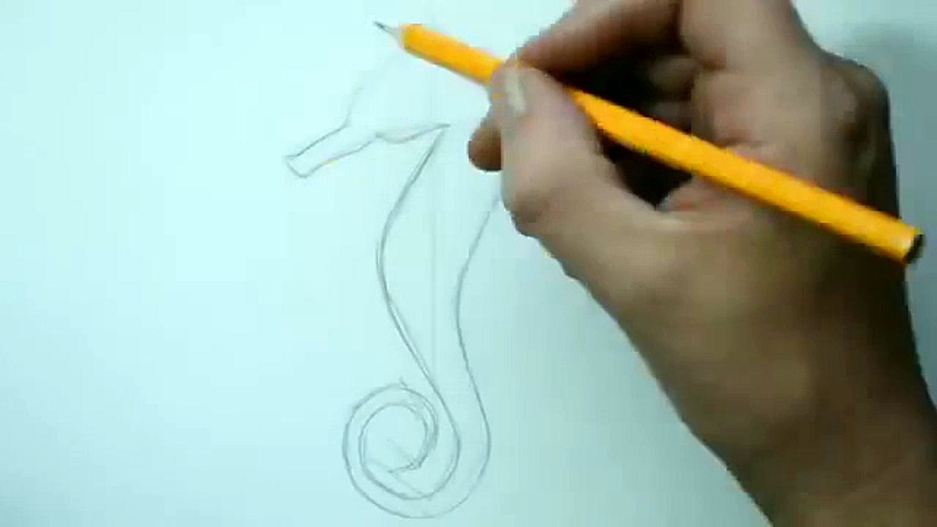 How to Draw a Seahorse   Tribal Tattoo Design Style