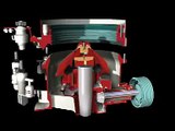 Chancador Secundario Pera Exéntrica - Cone Crusher - Animación 3D