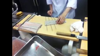 Japan Documentary : (part 4. Grilling and applying sauce) Japanese giant unagi preparation