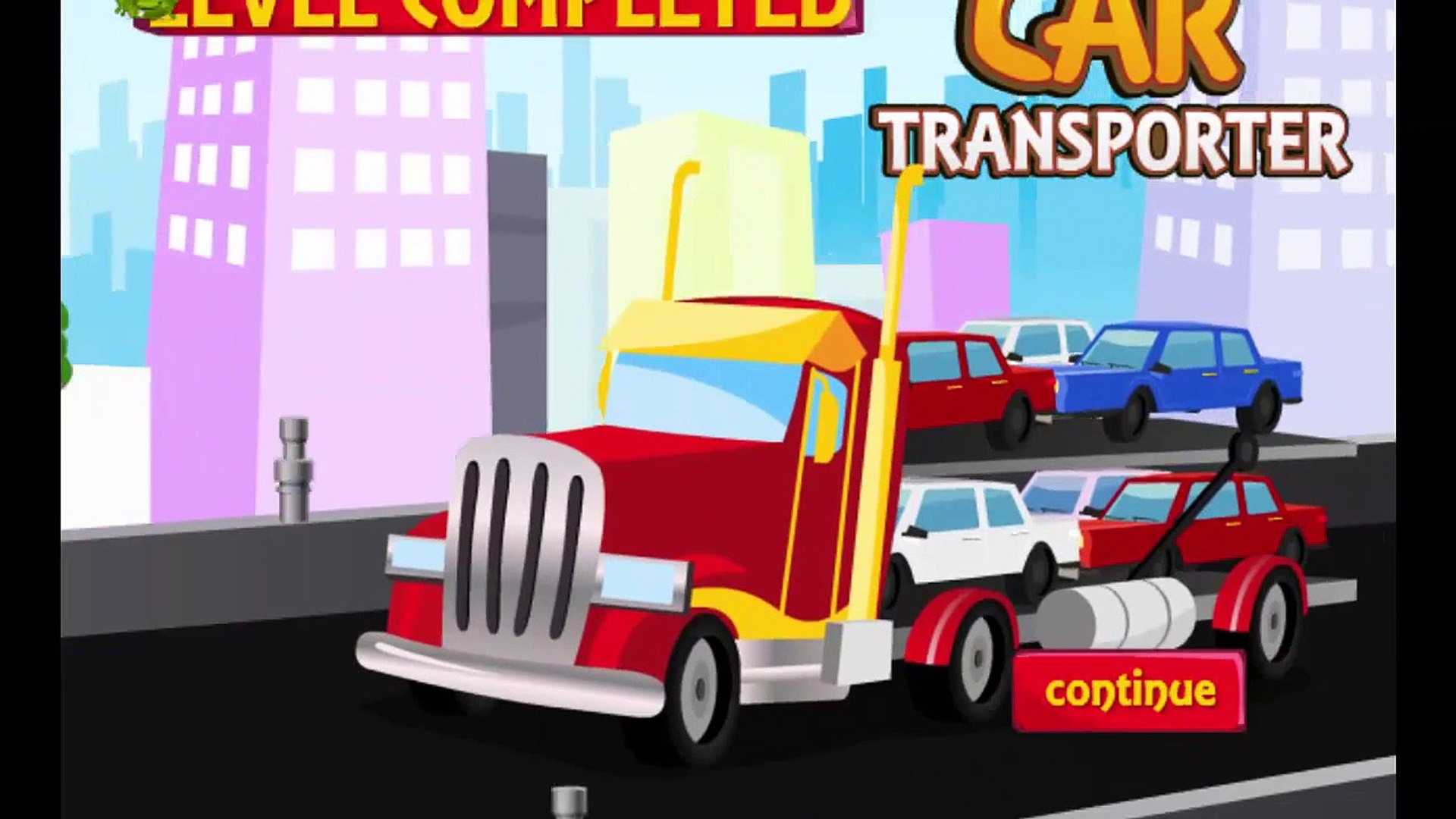 ⁣Truck transports cars, new cars, a new series of cartoons about cars
