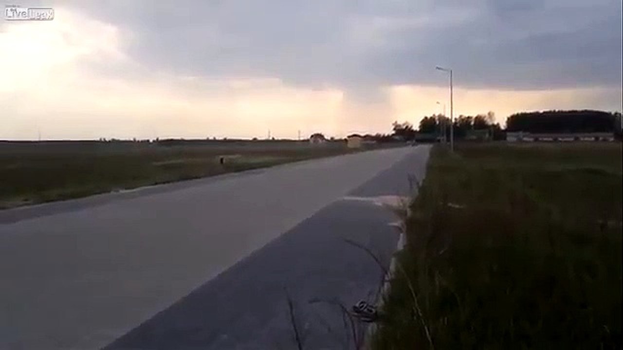 Funny Video   Crazy Arab From Poland Driving on The Roof of The Car