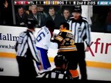 Brad Marchand Fights P.K. Subban Bruins vs Habs 10/27/2011