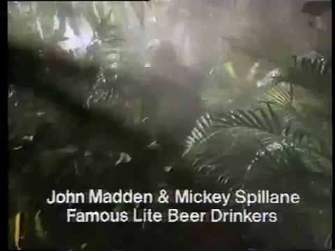 John Madden & Mickey Spillane 1986 Miller Lite Beer Commercial