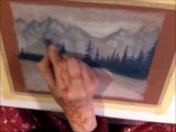 Speed painting a Winter landscape on Pastel