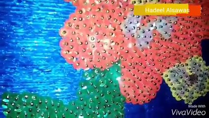 صنع لوحة باستخدام الخرز | creative ideas |