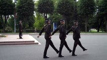 Changing of the guard at the Freedom Monument in Riga