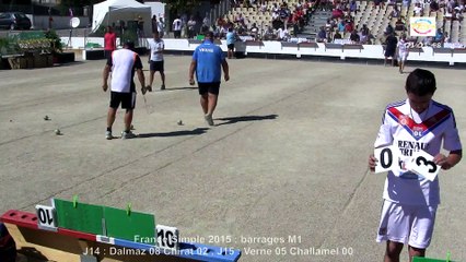 Barrages division M1, France Simple, Sport Boules, Chalamont 2015