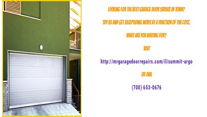 Summit Argo, IL Garage Door Opener Repair Service