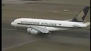 Landing of A380 first commercial flight (Singapore Airlines)