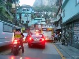 Driving through Rocinha favela in Rio De Janeiro