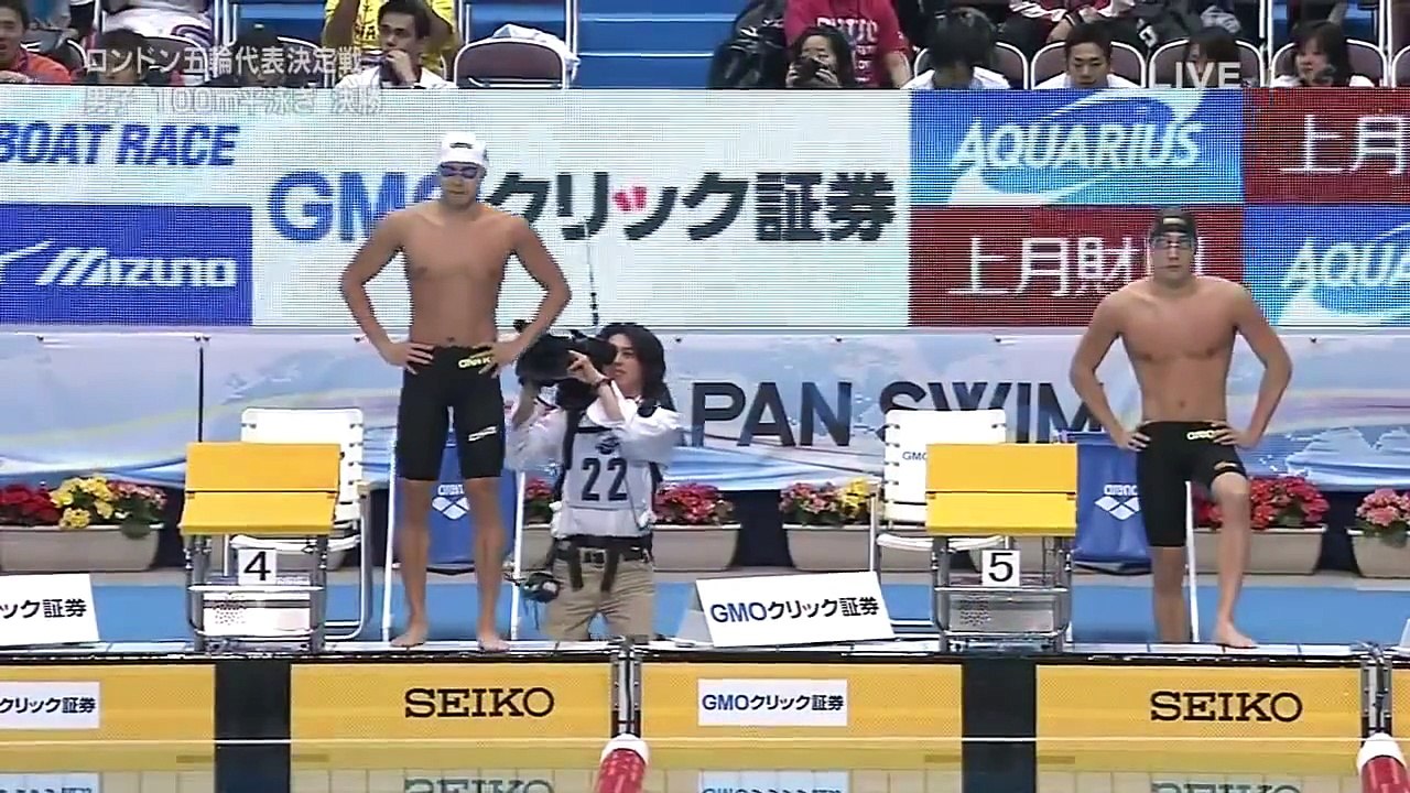 Kosuke Kitajima Japan Swim 2012 100M breaststroke 58.90!!!