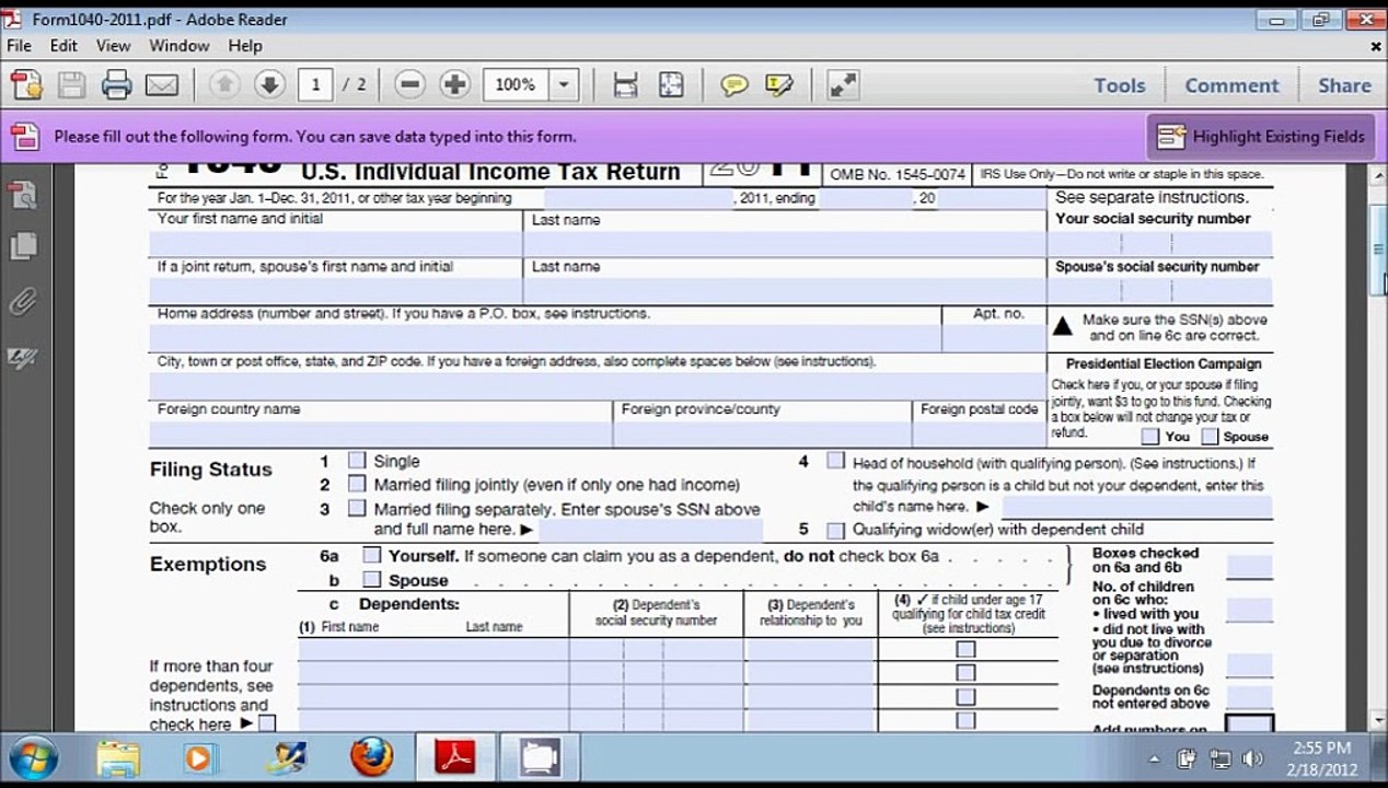 Form 1040 Tax Tutorial Overview by www.taxfriendonline.com