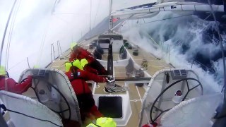 Big wave on board Old Pulteney in the Southern Ocean during the Clipper Race