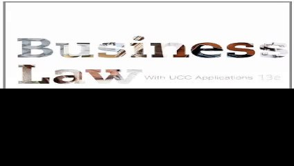 Business Law with UCC Applications Student Edition