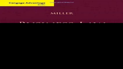 Cengage Advantage Books Business Law Text and Cases - The First Course