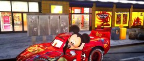 Mickey Mouse & Toy Story Buzz Lightyear plays with Custom Disney Pixar Cars Lightning McQueen Cars
