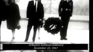 November 22, 1967 - President John F. Kennedy's secretary Evelyn Lincoln at his grave